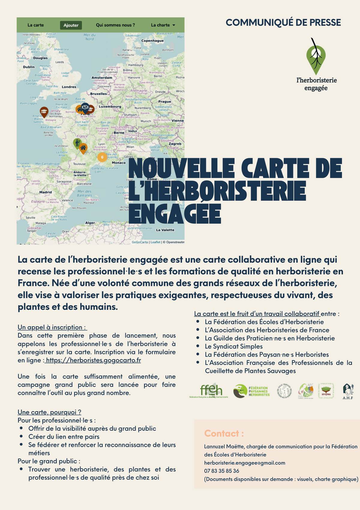 2506 CP carte de l'herboristerie engagée