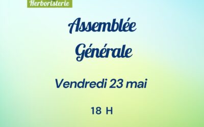 Assemblée Générale vendredi 23 mai 18h